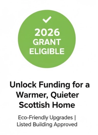 secondary glazing installed on traditional Scottish sash windows in period townhouse